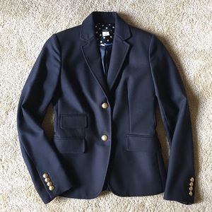 J.Crew Women’s Navy Wool Fitted Blazer Size 2